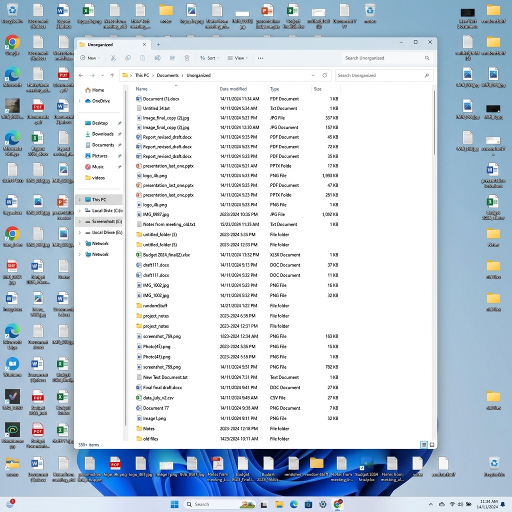 A visual tree diagram showing folders and sub-folders.